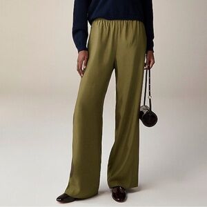 J. Crew Olive Green Wide-Leg Pants